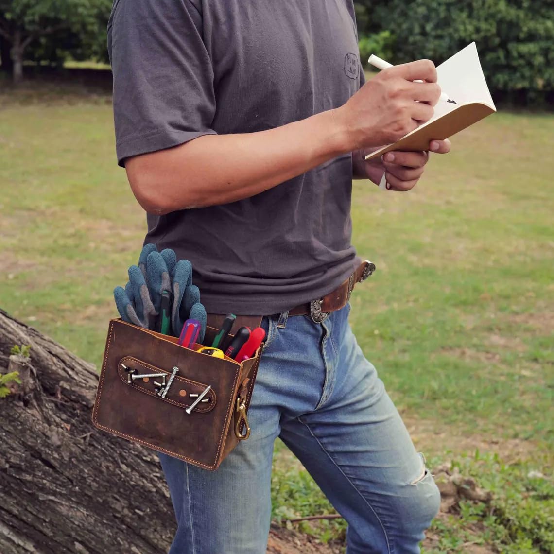 Amazon.co.jp: レザー マルチツールホルダー 本革 治工具収納